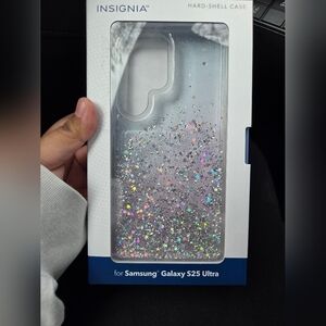 Hard-Shell Case for Samsung Galaxy S25 Ultra - Glitter Silver